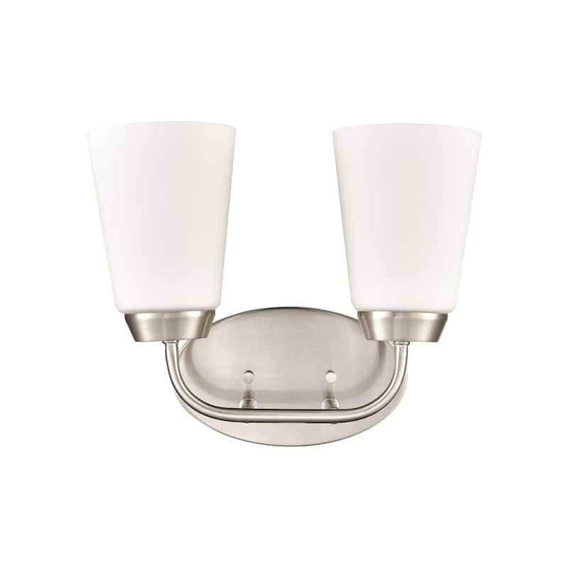 Winslow 12.5-inch Wide 2-Light Vanity Light in Brushed Nickel