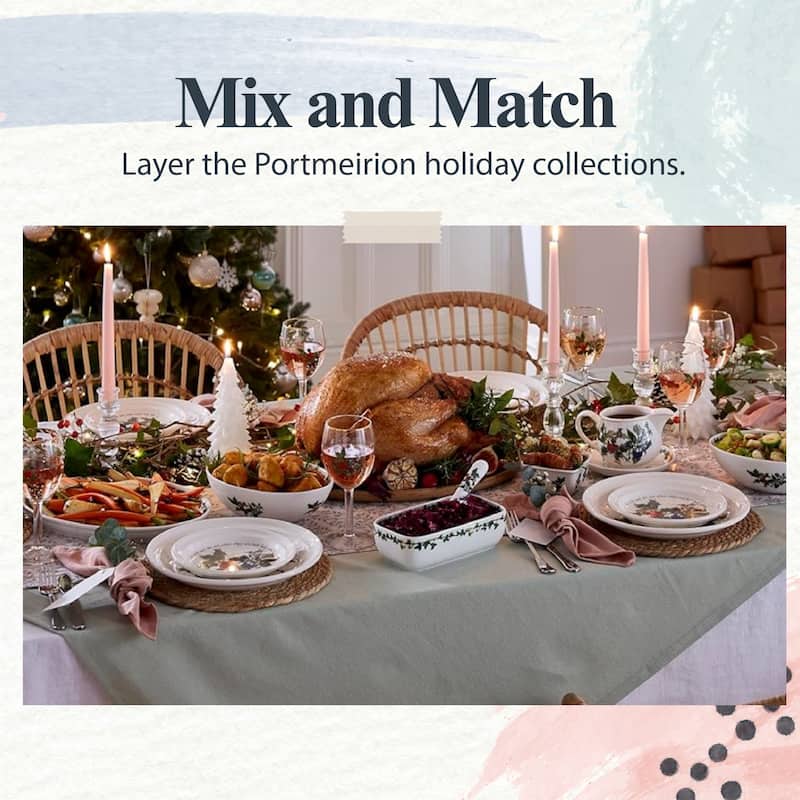 Portmeirion Christmas The Holly and Ivy Set of 6 Plates