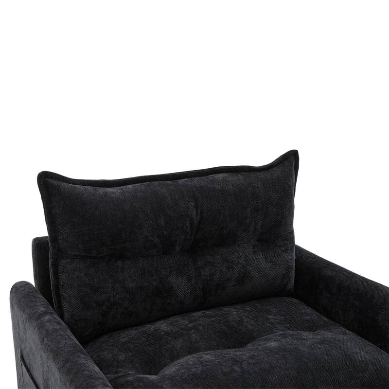 Mid Century Modern Chenille Swivel Barrel Chair