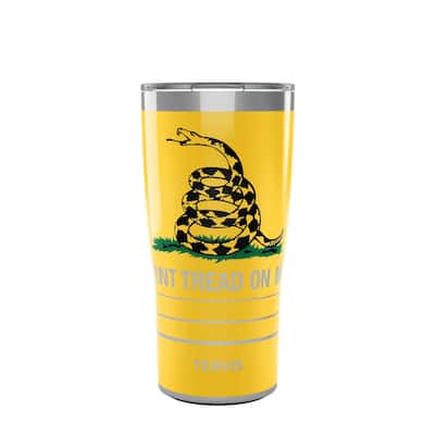 Tervis Traveler Gadsden Flag Don't Tread On Me Triple Walled Insulated Travel Tumbler, Stainless Steel - 20oz