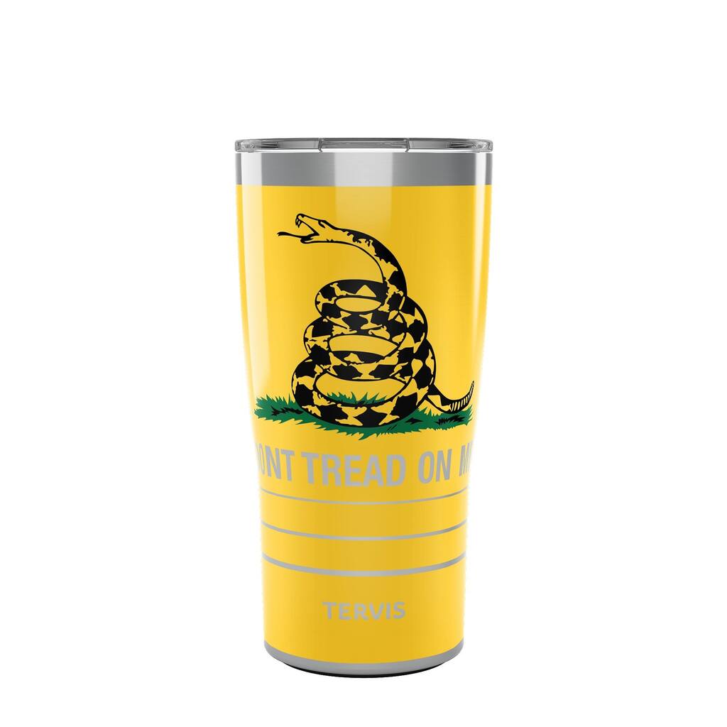 Tervis Traveler Gadsden Flag Don't Tread On Me Triple Walled Insulated Travel Tumbler, Stainless Steel - 20oz