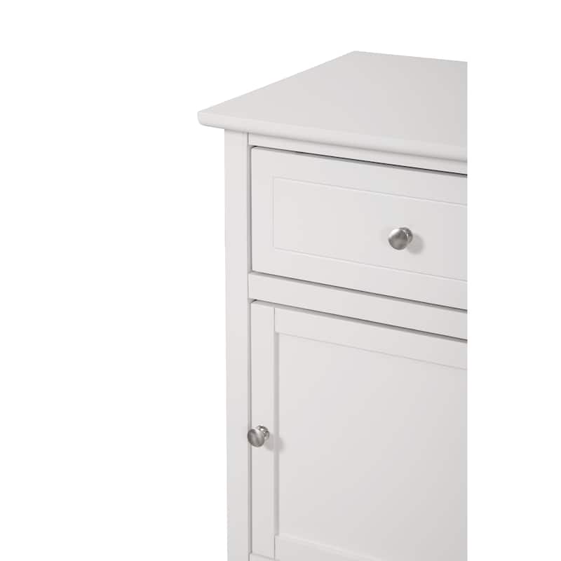 Izzy 1-drawer and Cabinet Wooden Nightstand
