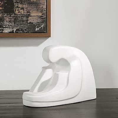 Renwil Imagine Ceramic Statue, Matte Off-White