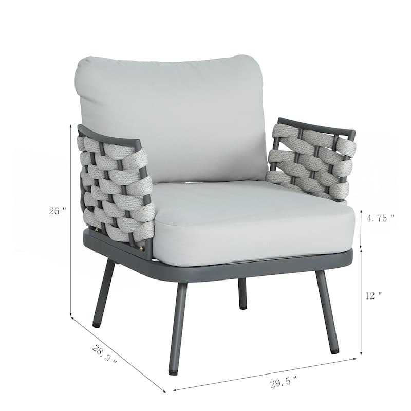 Steel Club Chair Set of 2