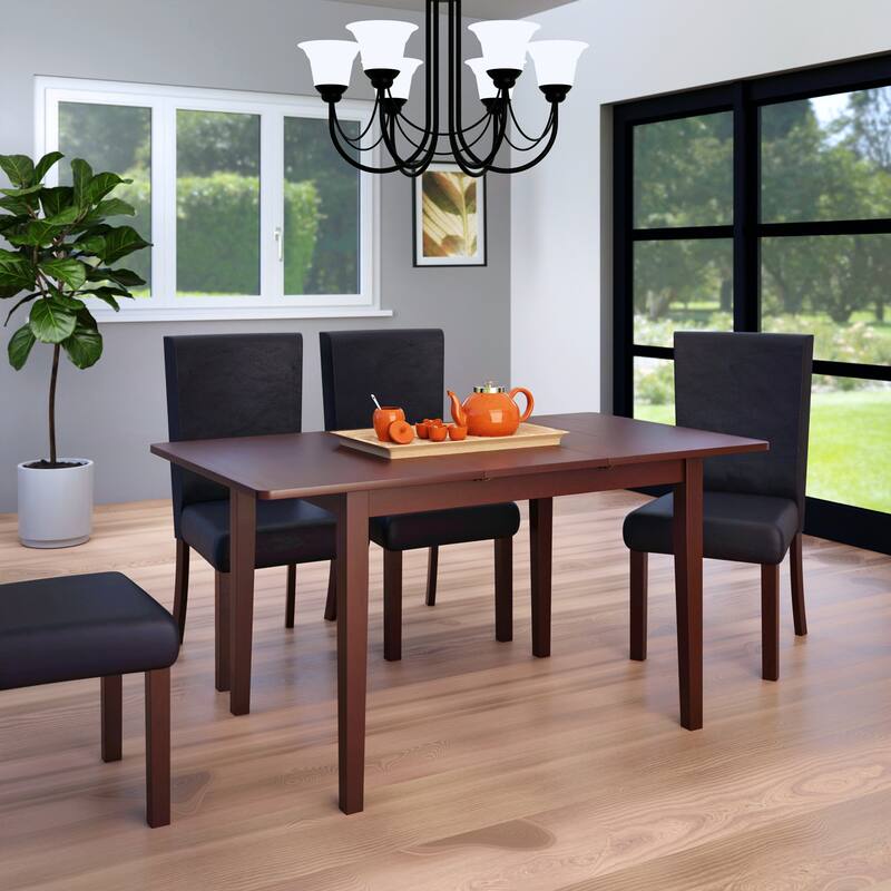 Darren Dining Table, Extension Top, Walnut - 56.93 x 31.5 x 29.29 inches