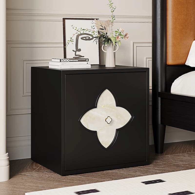 19.6'' W Nightstand With Storage, Bedside Table, Accent Cabinet With Door