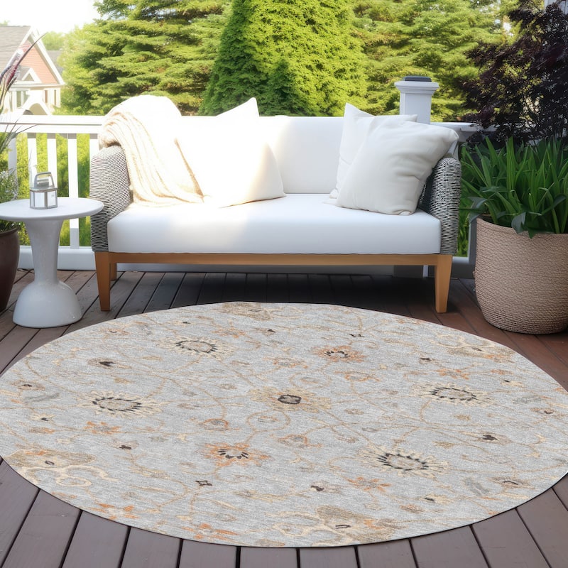 Machine Washable Indoor/ Outdoor Traditional Persian Chantille Rug