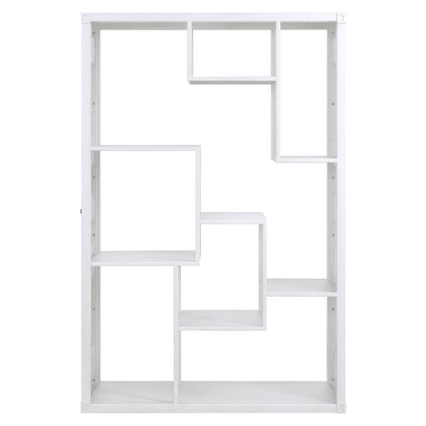 Metal Frame Bookshelf with 9 Shelves in White Bed Bath & Beyond