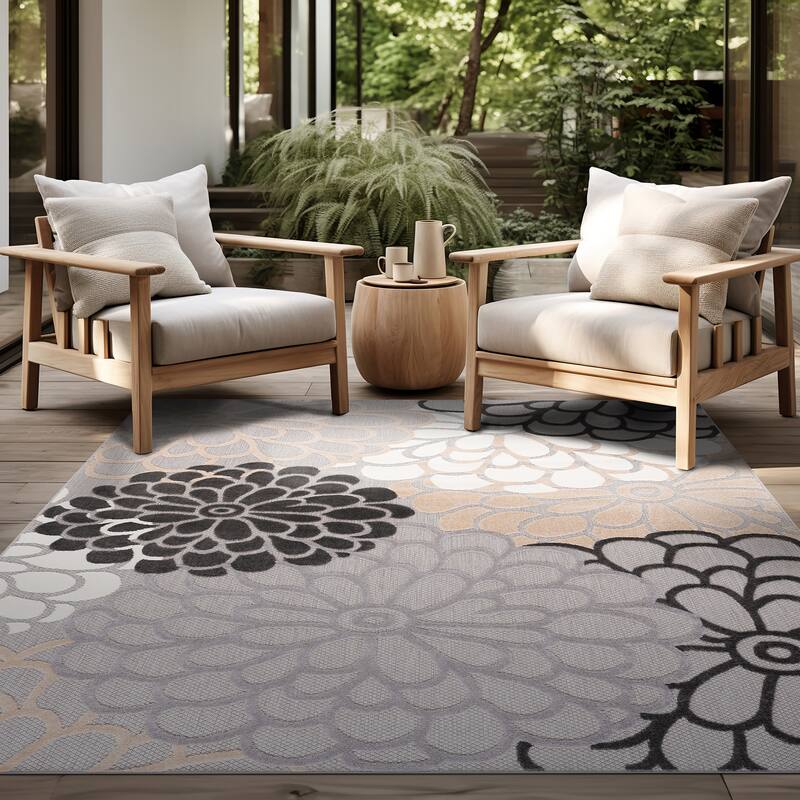 Origin Coastal Floral Indoor/Outdoor Area Rug
