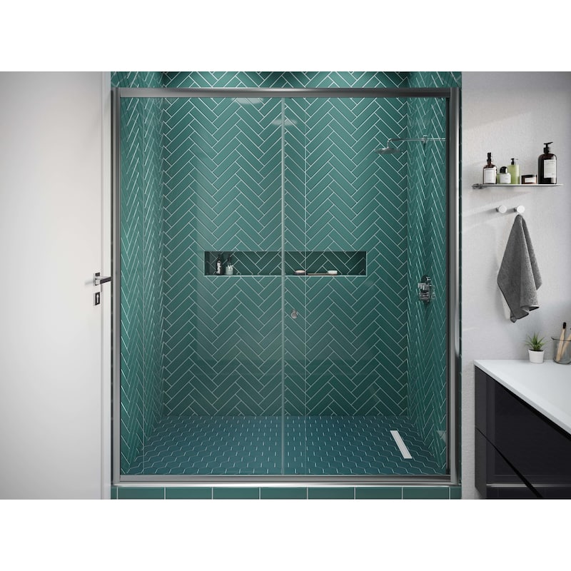 Cruz Bay Studio MKT2909 2" x 8" Glass - 2" x 8" Brick Wall Tile -
