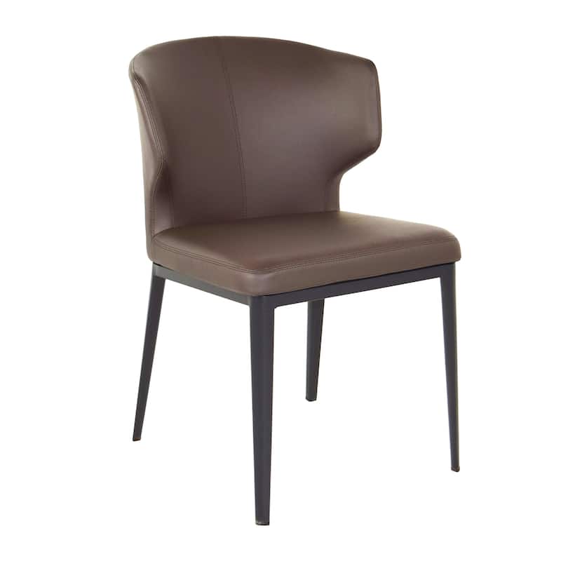 Cabo Mid-century Modern Faux Leather Wingback Dining Chair
