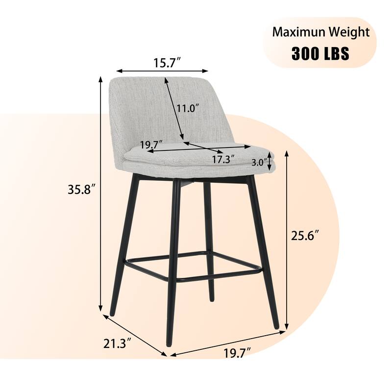 Counter Height Swivel Bar Stools Set Of 2