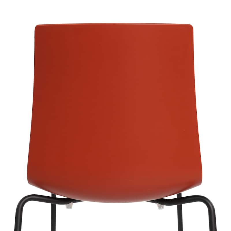 Furnish Theory Aero-S Pro Indoor/Outdoor Stackable Dining Side Chairs Polypropylene Shell & Powder-Coated Steel Legs (Set of 2)