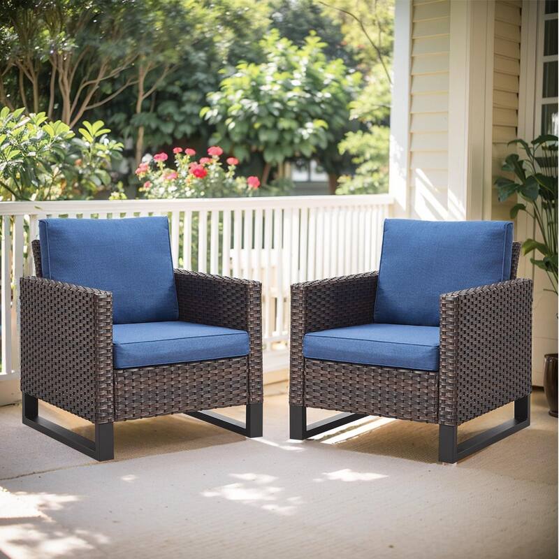 Gymojoy Outdoor PE Wicker Chairs with Table Weather-resistance