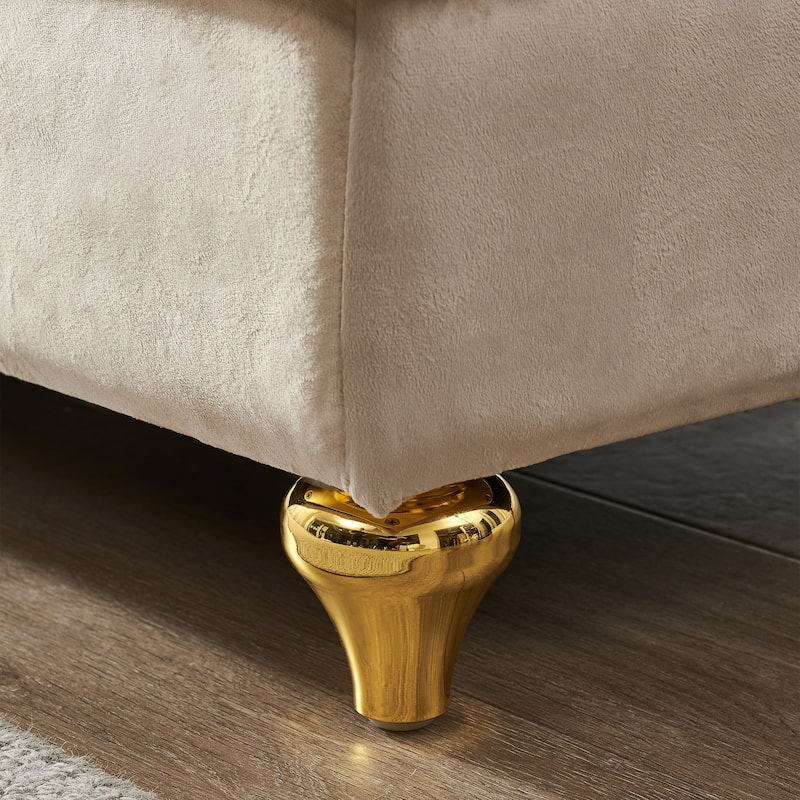 Modern Upholstery Chaise Lounge Chair with Storage Velvet
