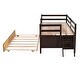 preview thumbnail 11 of 46, Twin Size Solid Wood Low Loft Bed with Full Safety Fence, Climbing ladder, Storage Drawers and Trundle