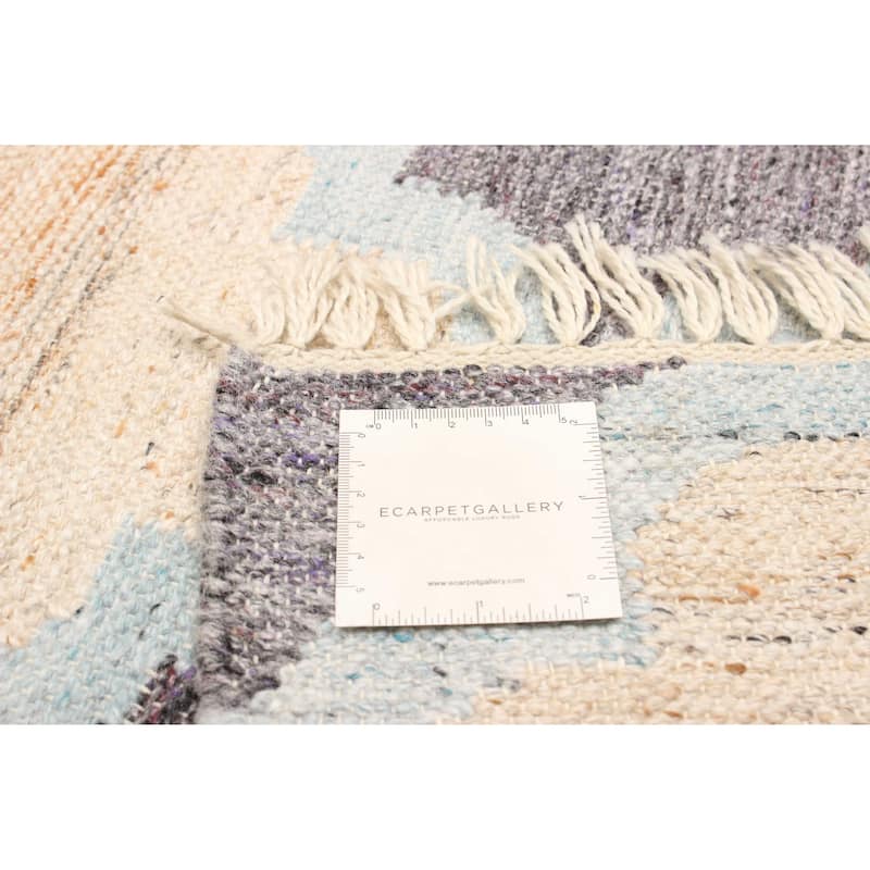 ECARPETGALLERY Flat-Weave Ankara FW Beige Wool Kilim - 5'3 x 7'10
