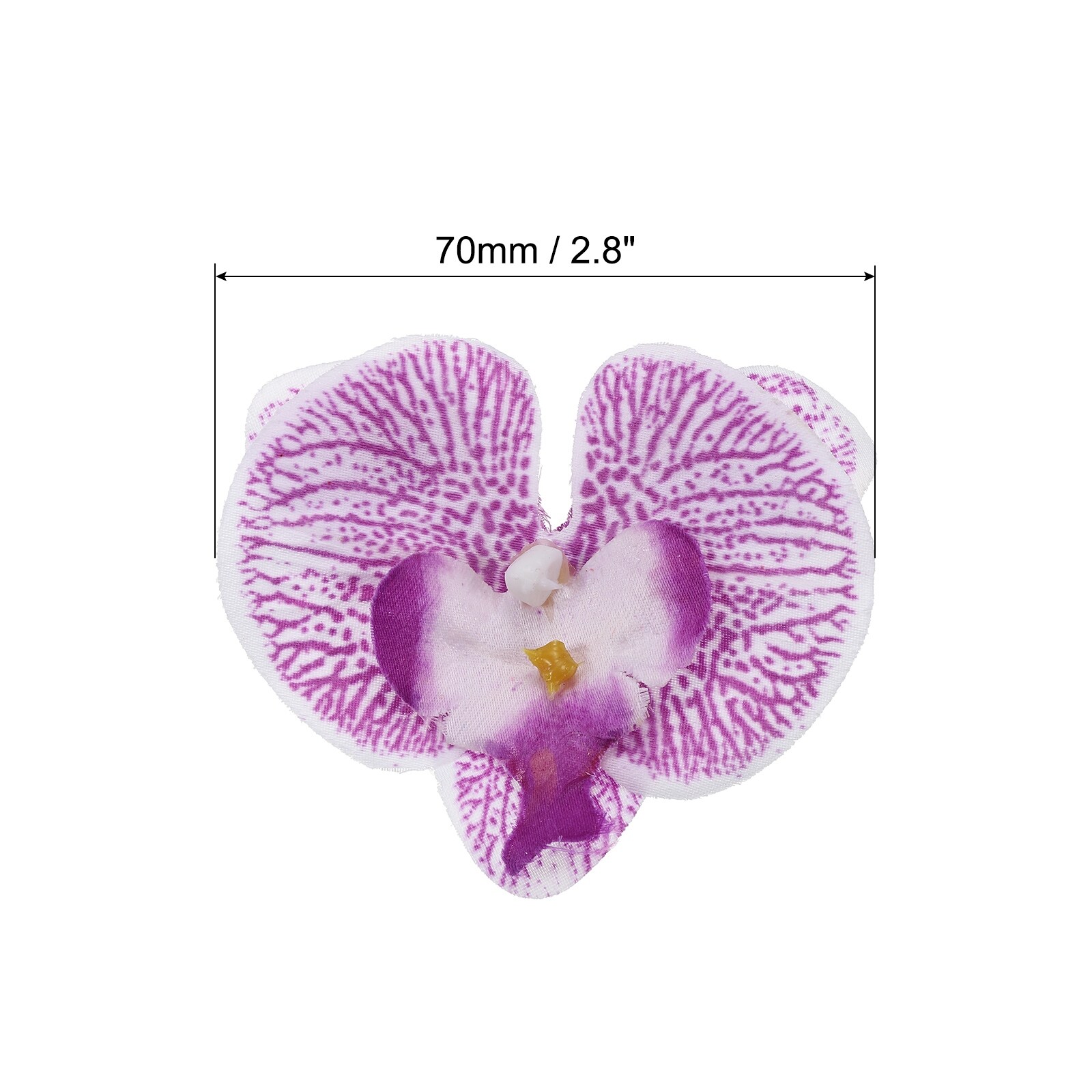 DIY Artificial Butterfly Orchid Silk Flower Bouquet Phalaenopsis Flowers Fake Faux Plant for Home Wedding Party Festival Decor, Light Purple, Size
