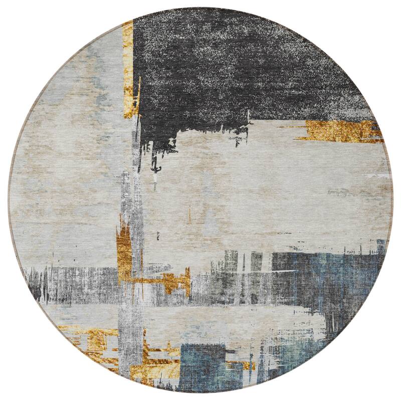 HomeRoots Abstract Traditional Rectangle Outdoor Rug