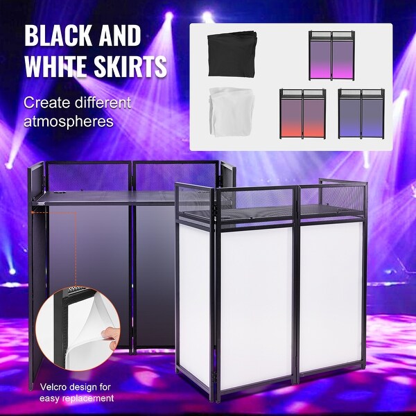 DJ BoothPortable DJ Facade Table Station Foldable DJ Event Booth