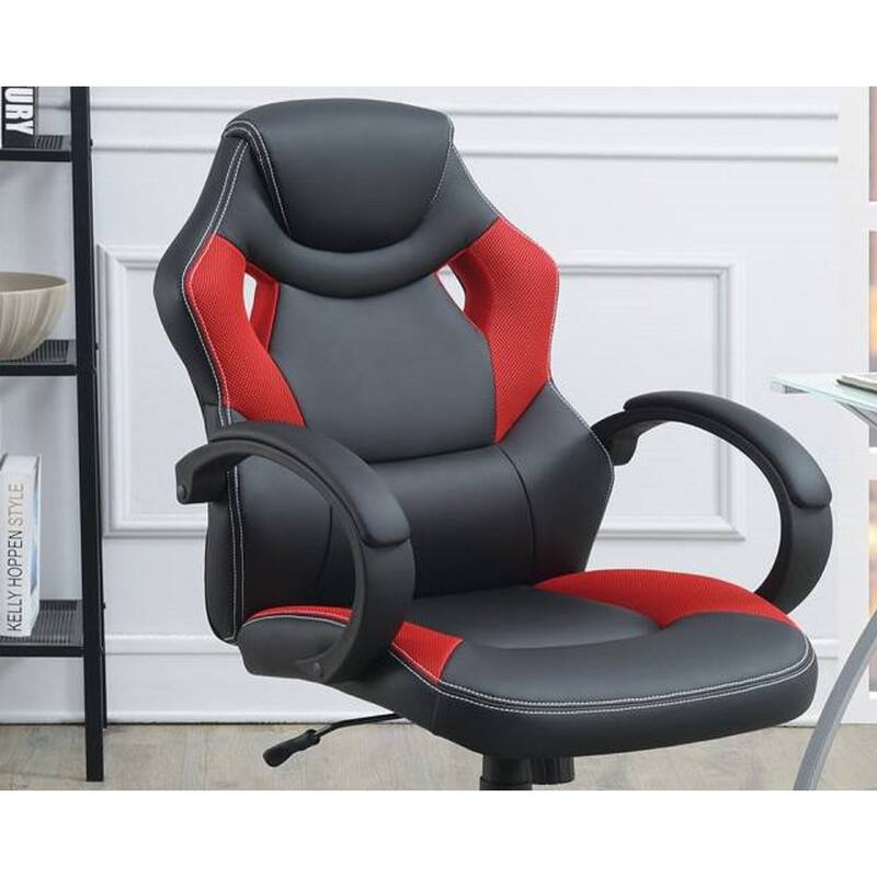 Modern Upholstered Office Chair with Adjustable Height & Cushioned Comfort for Gaming & Work