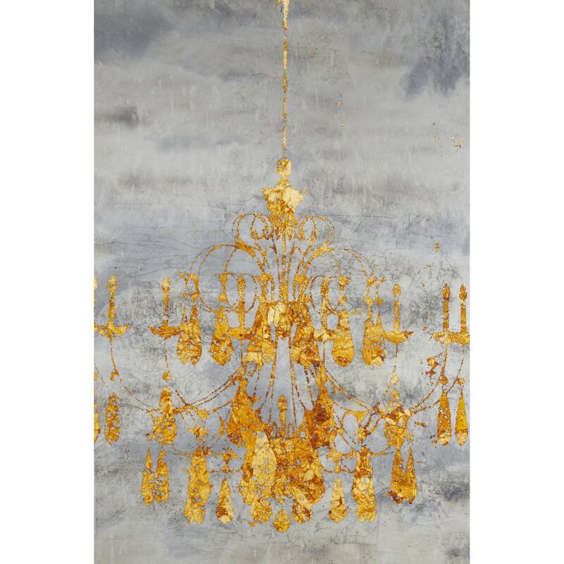 Metal Abstract Wall Decor with Black Frame - Gold - Roche River Decor