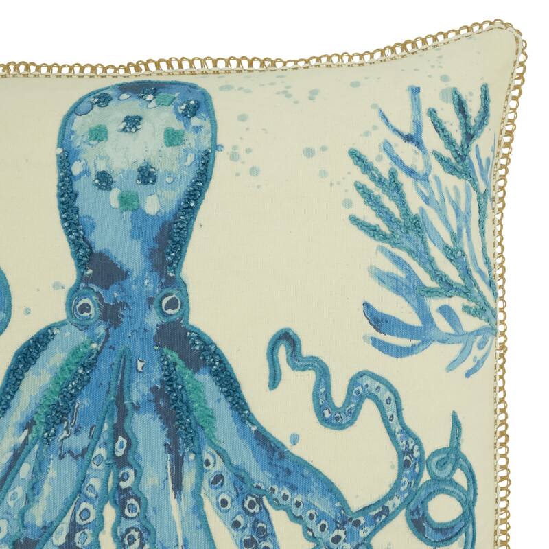 Octopus Design Throw Pillow