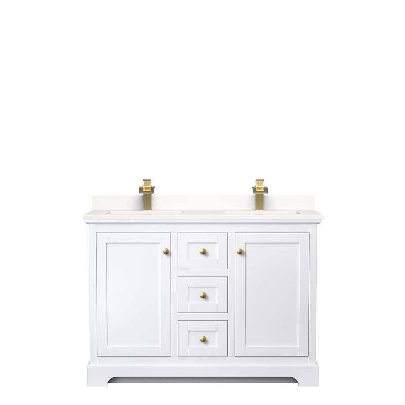 Avery 48-inch Double Vanity, Quartz Top