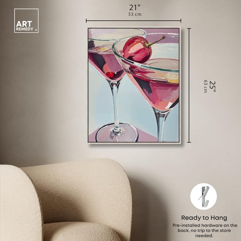 Cherry Cosmo Canvas by Art Remedy