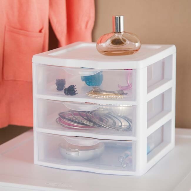 Shop 8 5 X7 25 X6 875 White Clear Drawers Sterilite Small 3