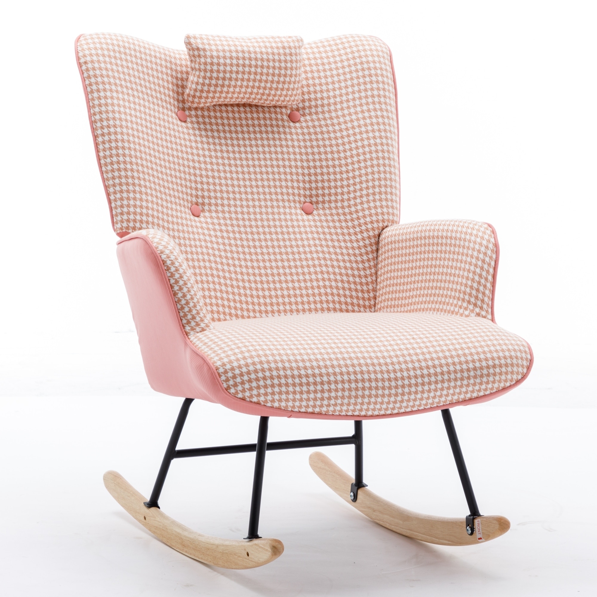 Pink and white glider rocker online