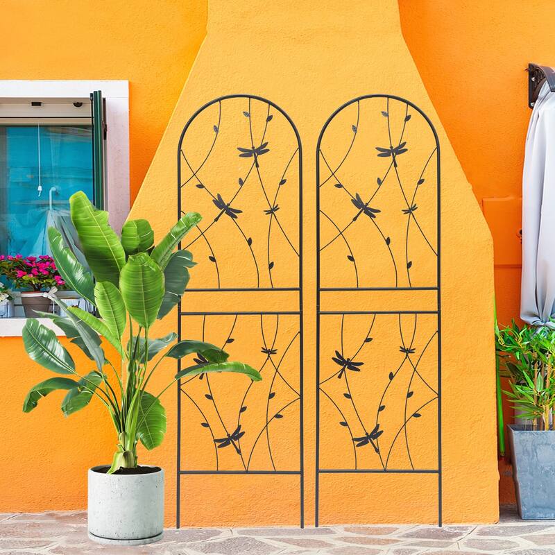 2 Pack Metal Garden Trellis 71in x 19.7in Rustproof Trellis