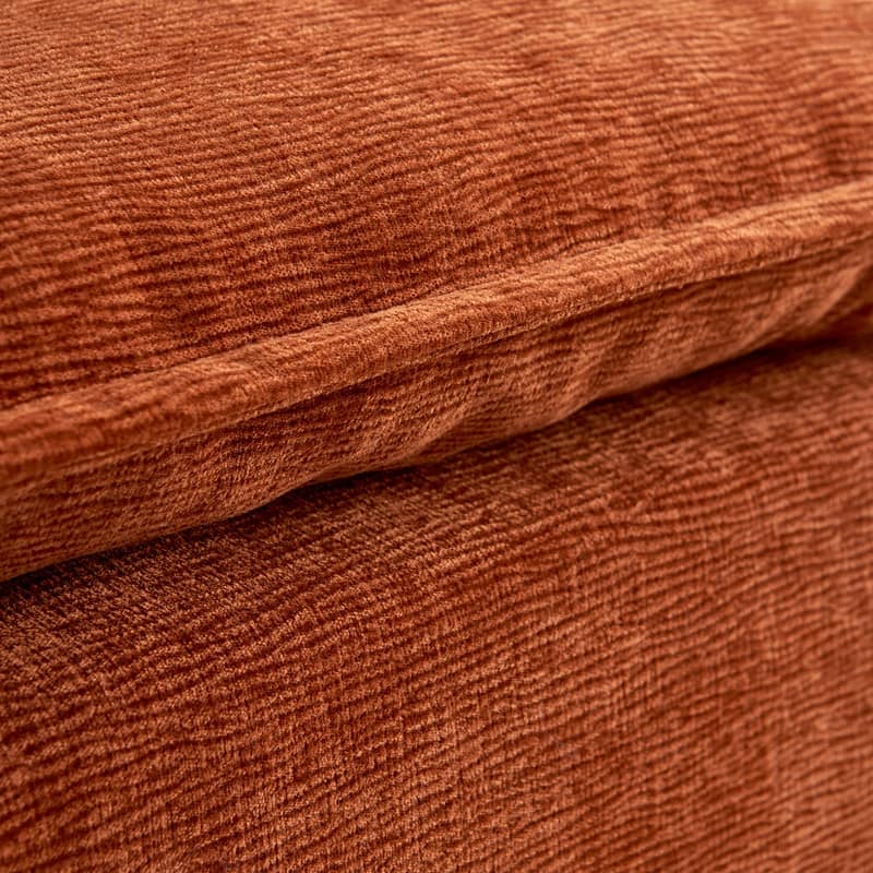 Armless Super Soft Chenille Modular Sofa Design, Single Seater + Ottoman