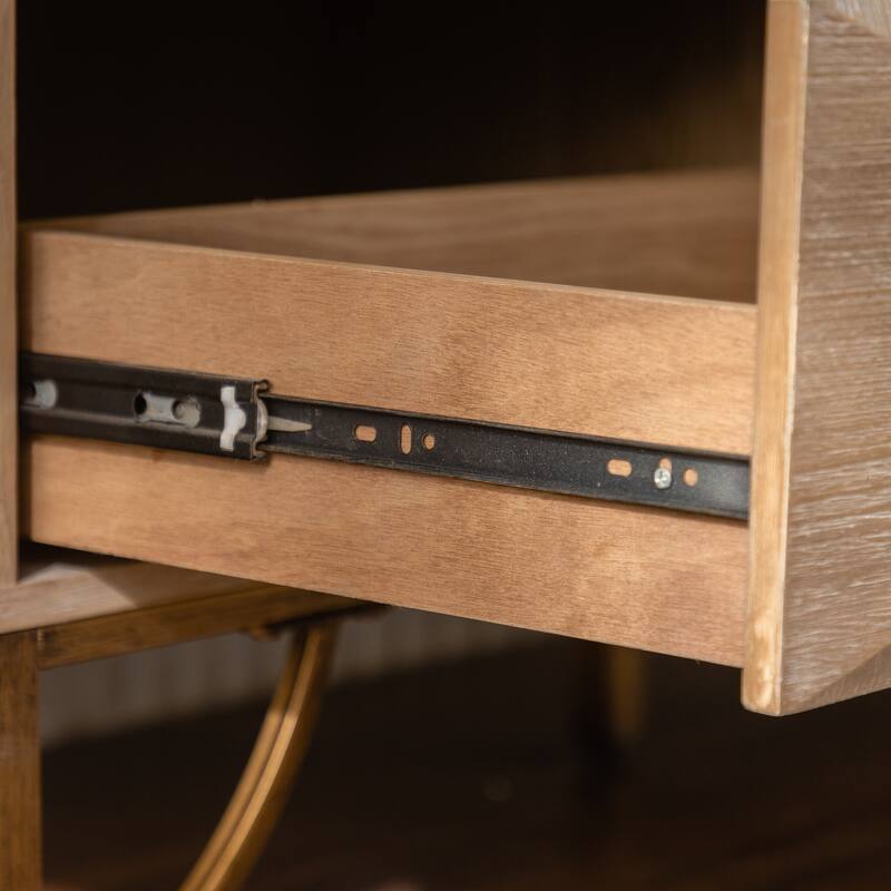 Roomfitters Modern Wood Storage Cabinet, 6-Unit Sideboard Buffet, Media Console for Bedroom or Living Room, Light Wood