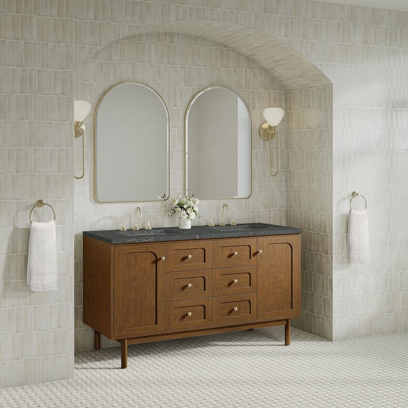 James Martin Vanities 545-V60D-FPBL Laurent 60" Double Basin Poplar