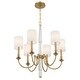 preview thumbnail 4 of 3, Lloyd 6 Light Aged Brass Chandelier