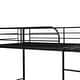 preview thumbnail 5 of 7, Twin Over Twin Metal Bunk Bed with Built-in Ladder and Guardrails, Black