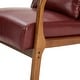 preview thumbnail 36 of 107, Glitzhome Set of 2 30.75"H Mid-Century Modern PU Leather Accent Armchairs with Rubberwood Frame - 25.75"L x 33.75"W x 30.75"H