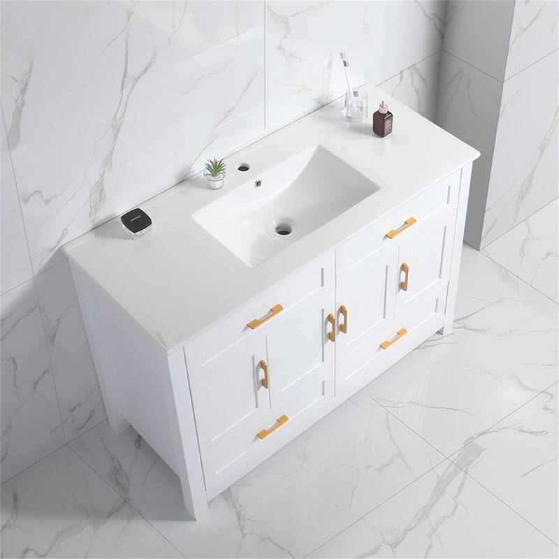48" Bathroom Vanity with Ceramic Sink Combo