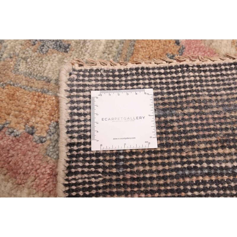 ECARPETGALLERY Hand-knotted Modern Oushak Ivory Wool Rug - 9'0 x 12'0