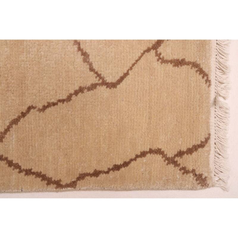 ECARPETGALLERY Hand-knotted Mystique Beige Wool Rug - 2'6 x 11'10