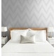 preview thumbnail 3 of 1, Seabrook Designs Simonette Chevron Faux Unpasted Wallpaper
