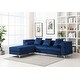 preview thumbnail 1 of 17, Velvet Standard sectional l shaped Sleeper Sofa with Reversible Ottoman - 104"