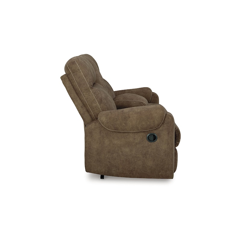 Signature Design by Ashley Edenwold Brown Reclining Loveseat with Console - 75"W x 40"D x 40"H