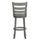 preview thumbnail 27 of 43, Verona Linen Ladder Back Swivel Bar Stool by iNSPIRE Q Classic