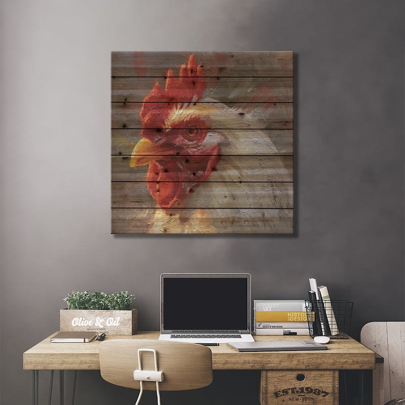 Man Of The House Print On Wood by Mark McKenna - Multi-Color