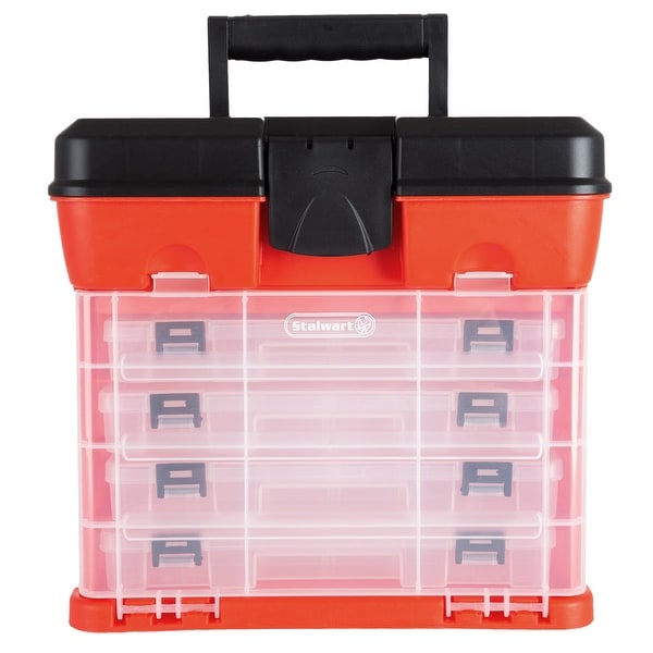 Storage and Toolbox Durable Organizer Utility Box with 4