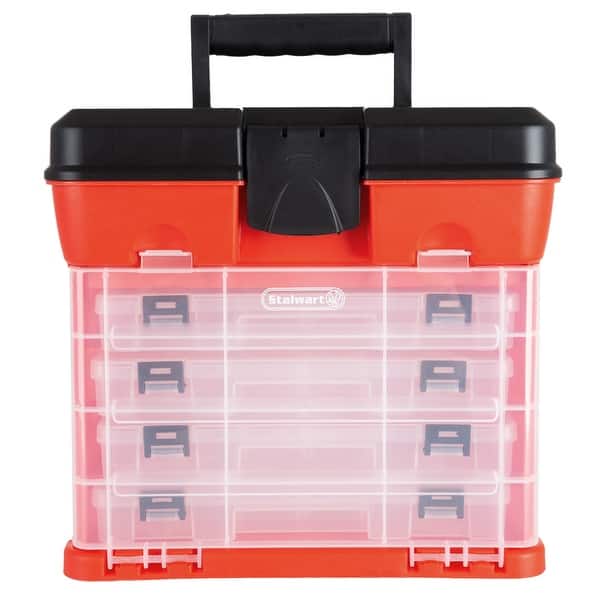 Storage and Toolbox- Durable Organizer Utility Box with 4