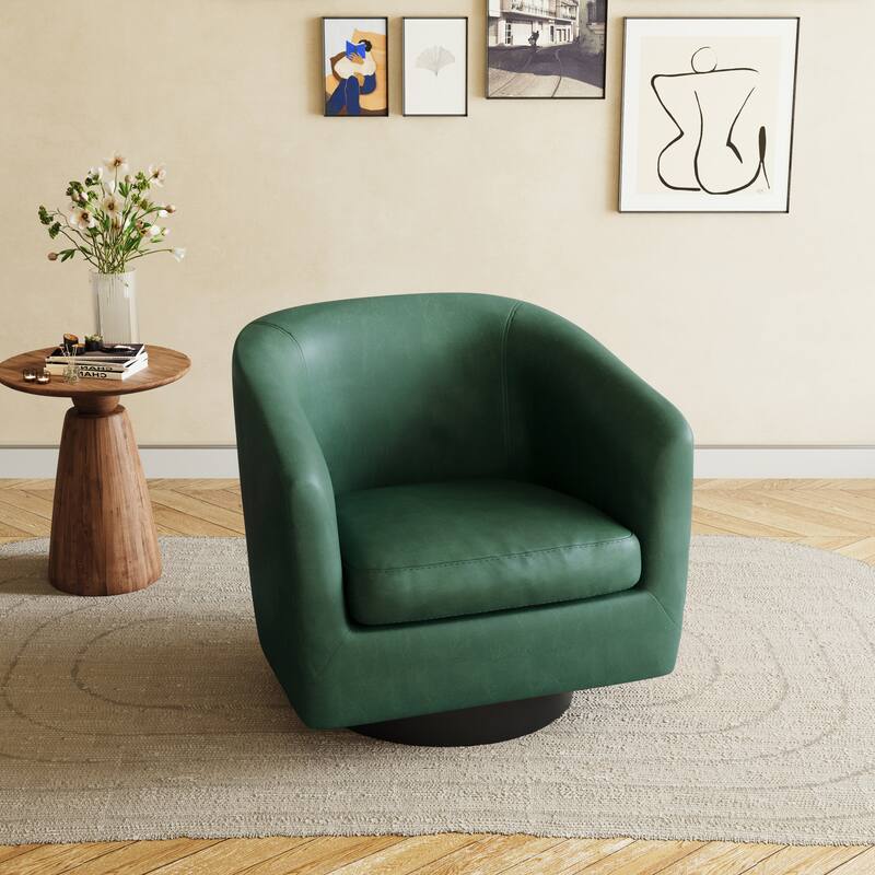 Modern 360°Swivel Accent Chairs Barrel Armchairs
