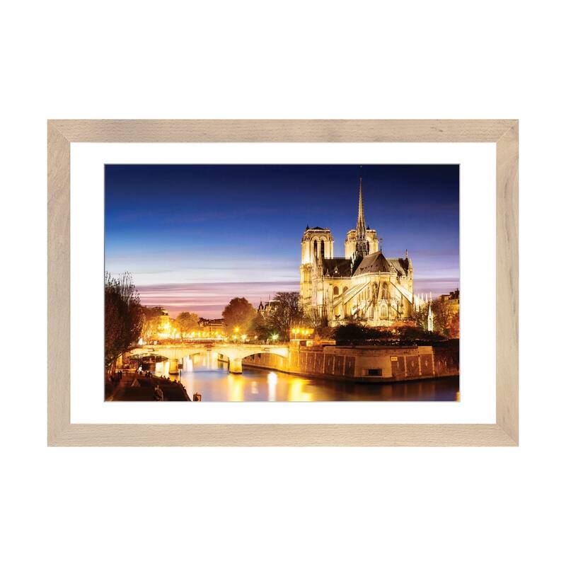 iCanvas "Notre-Dame de Paris (Notre-Dame Cathedral), Paris, Ile-de-France, France" by Matteo Colombo PFA - Natural - 24x32x1